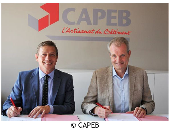 2021 09 09 Signature partenariat CAPEB et Groupe HERIGE Accompagner la montee en competences des artisans en RSE