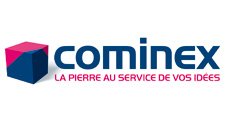 Cominex distribue et commercialise des pierres naturelles. Logo Cominex